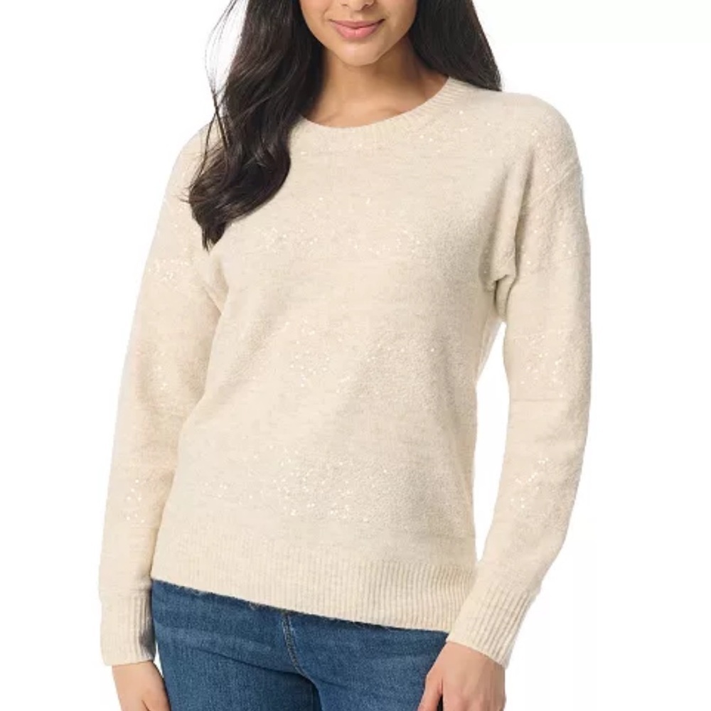 Gloria Vanderbilt
Women's Juliette Striped Sequin Long Sleeves Sweater